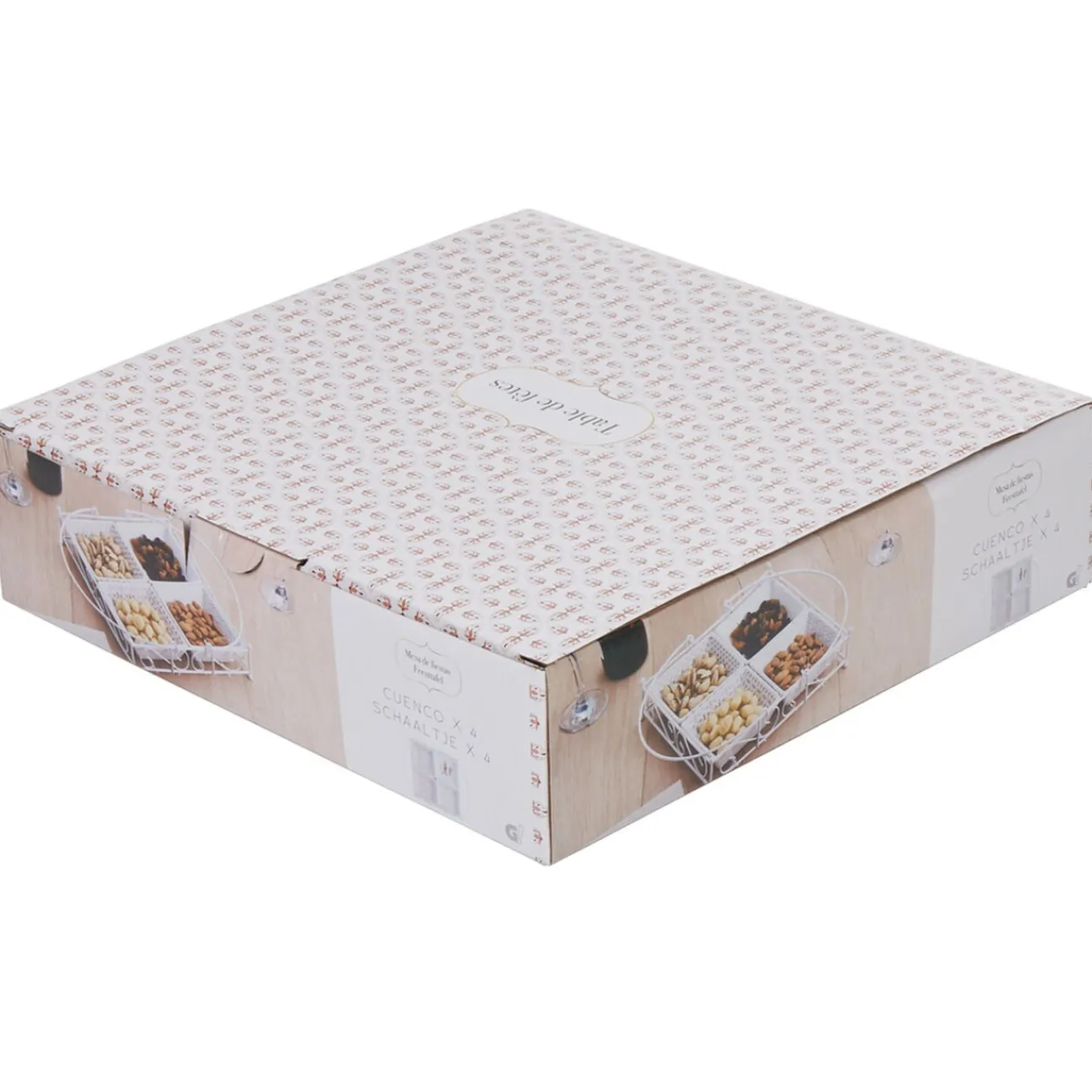 Gifi 4 coupelles avec support blanc