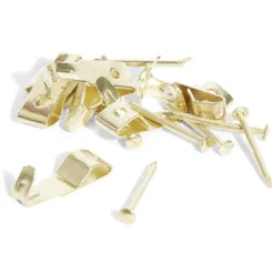 Gifi Quincaillerie^8 crochets à tableau avec aiguille acier laitonné - N°0