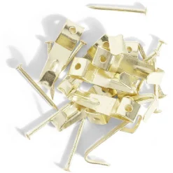 Gifi Quincaillerie^10 crochets à tableau avec aiguille acier laitonné - N°1