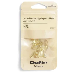 Gifi Quincaillerie^10 crochets à tableau avec aiguille acier laitonné - N°1