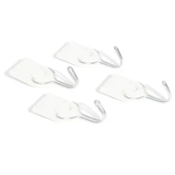 Gifi Quincaillerie^4 crochets adhésifs en plastique avec pointe métal - 30x25 mm