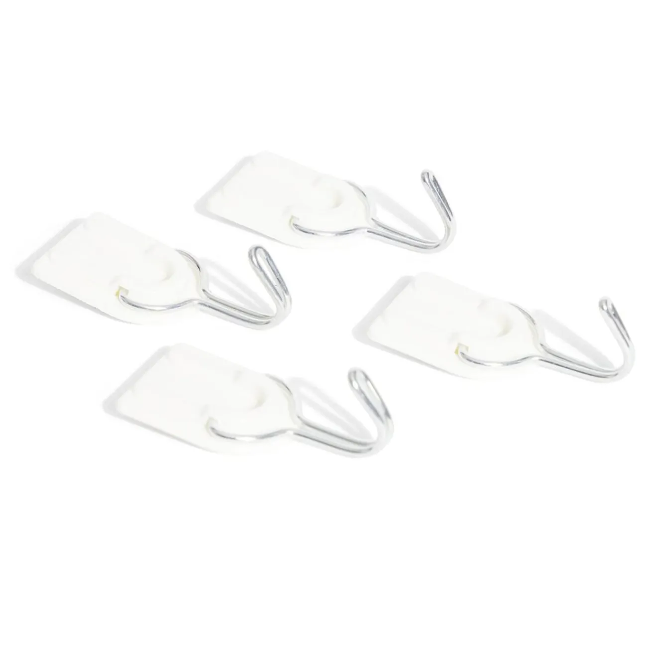 Gifi Quincaillerie^4 crochets adhésifs en plastique avec pointe métal - 30x25 mm