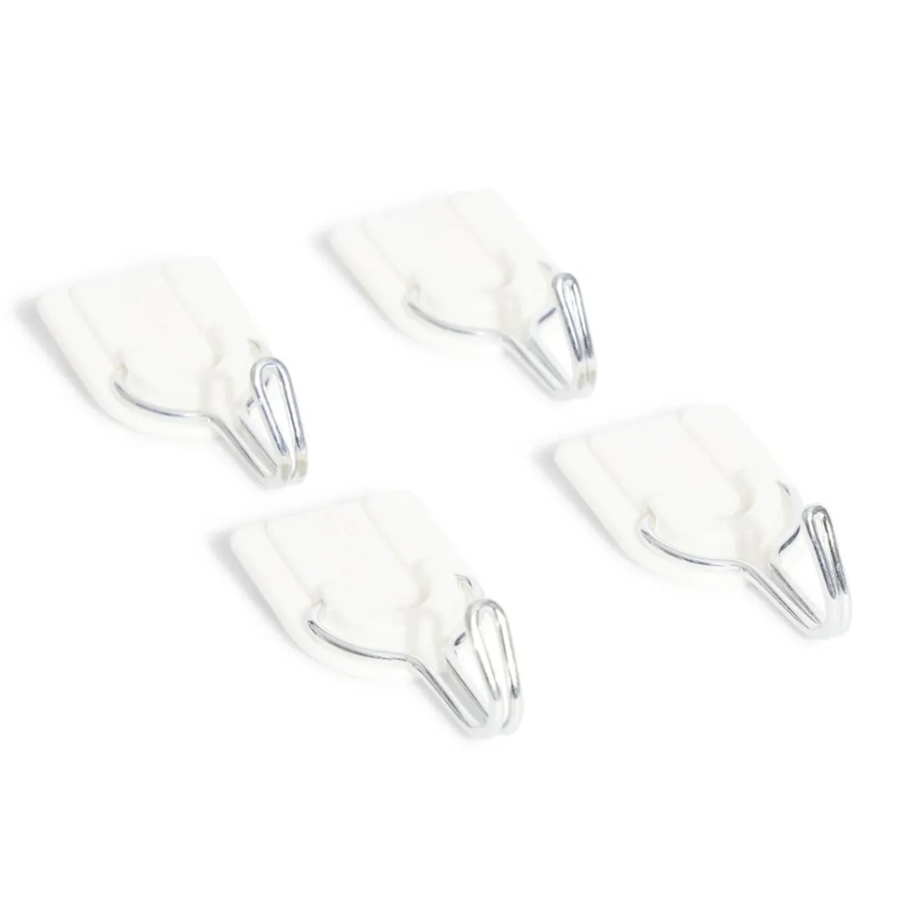 Gifi Quincaillerie^4 crochets adhésifs en plastique avec pointe métal - 30x25 mm