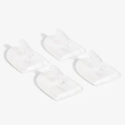 Gifi Quincaillerie^4 crochets adhésifs en plastique transparent - 25x35 mm