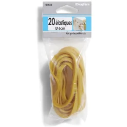 Gifi Quincaillerie^20 élastiques en caoutchouc marron Ø6 cm