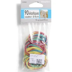 Gifi Quincaillerie^20 élastiques en caoutchouc coloré Ø6 cm