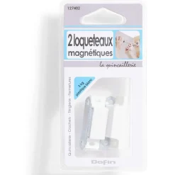 Gifi Quincaillerie^2 loqueteaux magnétiques plastique blanc - Force 3kg