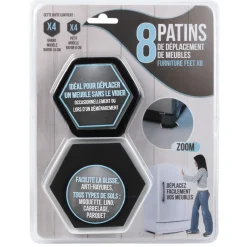 Gifi Quincaillerie^8 patins de déplacement pour meubles