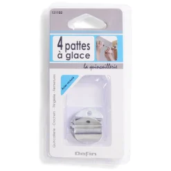 Gifi Quincaillerie^4 pattes à glace en acier nickelé - 25 mm