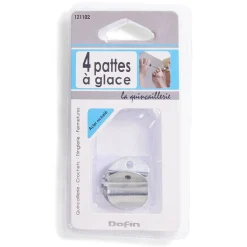 Gifi Quincaillerie^4 pattes à glace en acier nickelé - 25 mm