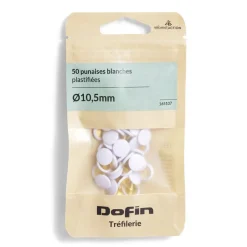 Gifi Quincaillerie^50 punaises blanches plastifiées Ø10,5 mm