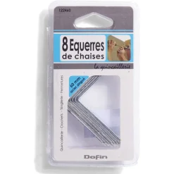 Gifi Quincaillerie^8 équerres de chaise acier zingué - 60x2 mm