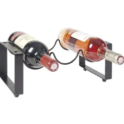 Gifi 2 range bouteilles x3 métal noir