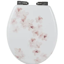 Gifi Equipement Wc^Abattant WC blanc design fleurs de cerisier roses