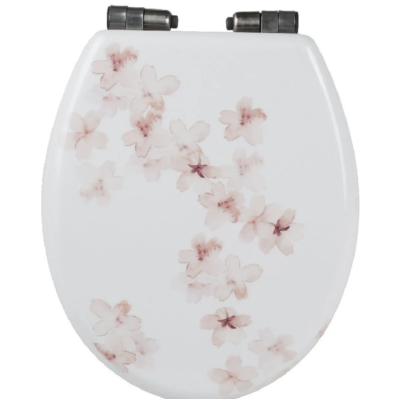 Gifi Equipement Wc^Abattant WC blanc design fleurs de cerisier roses