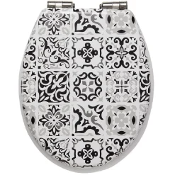 Gifi Equipement Wc^Abattant WC design carreau de ciment