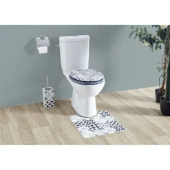Gifi Equipement Wc^Abattant WC motif carreaux de ciment