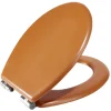 Gifi Equipement Wc^Abattant WC terracotta frein de chute réglable déclipsable 46x36cm