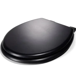 Gifi Equipement Wc^Abattant WC universel en bois noir