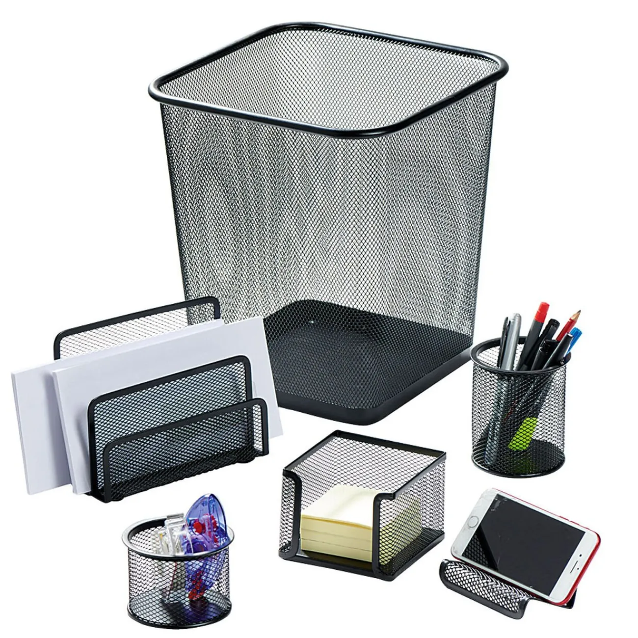 Gifi Nettoyage Et Entretien|Accessoire rangement bureau noir x6