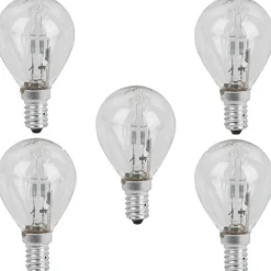 Gifi Ampoule^Ampoule halogène E14 28 Watts G45 x5