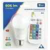 Gifi Ampoule^Ampoule LED E27 A60 couleurs changeantes avec télécommande 806lms