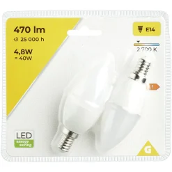 Gifi Ampoule^Ampoule LED E14 C35 470lms x2
