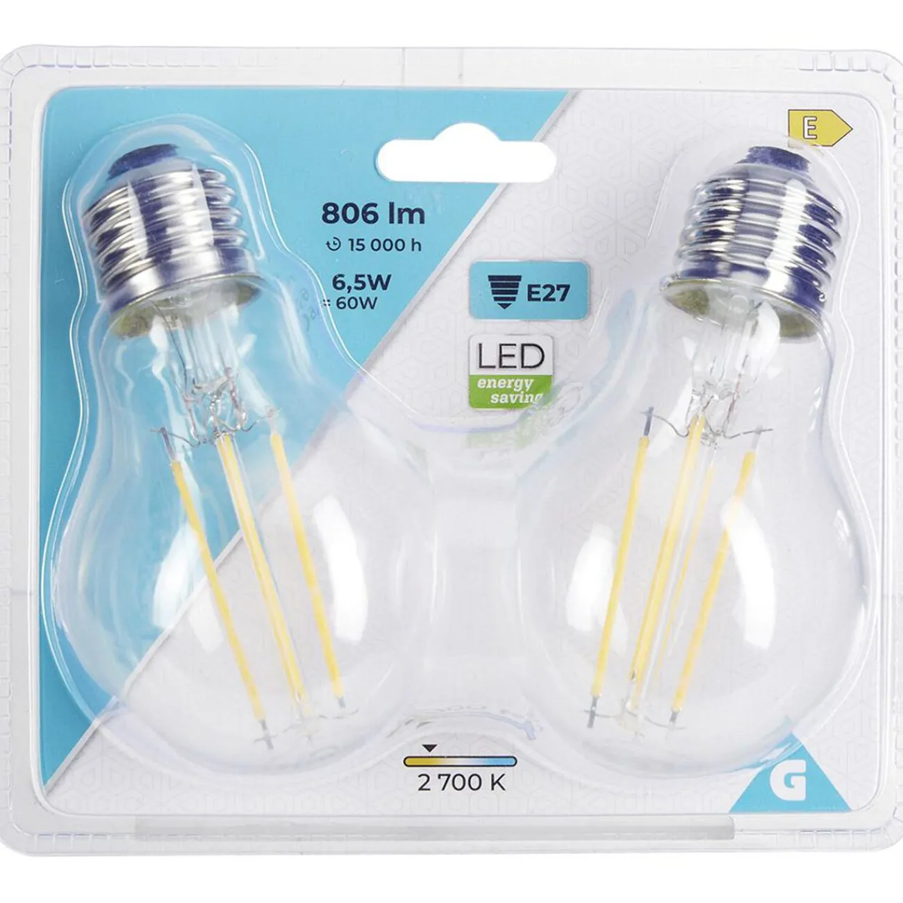 Gifi Ampoule^Ampoule LED filament E27 A60 806lms x2