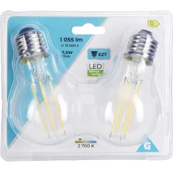 Gifi Ampoule^Ampoule LED filament E27 A60 1055lms x2