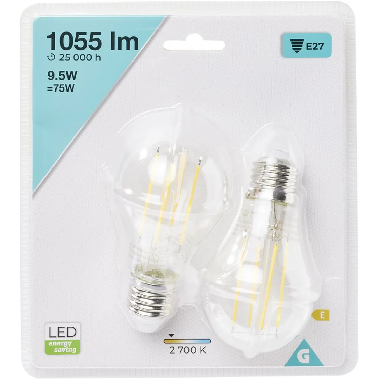 Gifi Ampoule^Ampoule LED filament E27 A60 Homday lumière chaude 1055lms x2