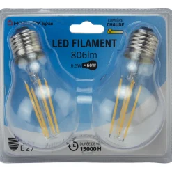 Gifi Ampoule^Ampoule LED filament Homday lumière chaude x2