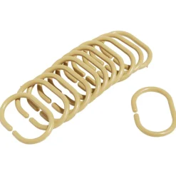 Gifi Equipement Douche^Anneau de douche forme ovale plastique jaune x12