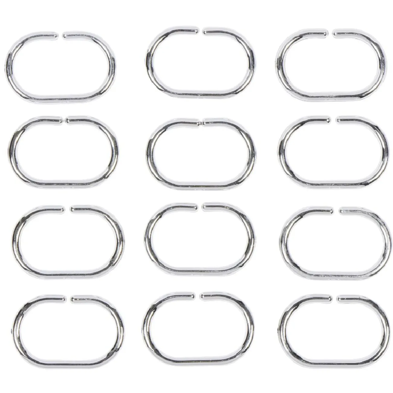 Gifi Equipement Douche^Anneau de douche gris ovale x12