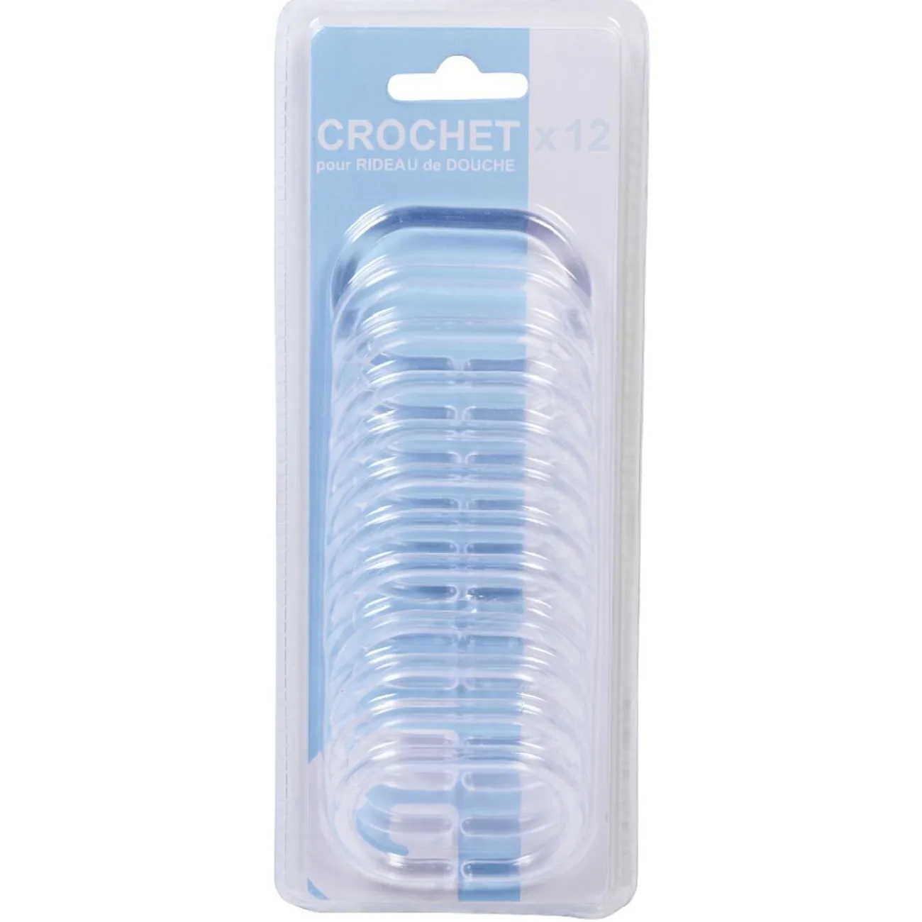 Gifi Equipement Douche^Anneau de douche transparent ovale x12