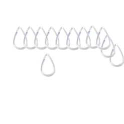 Gifi Aménagement Salle De Bain^Anneau rideau de douche transparent x12