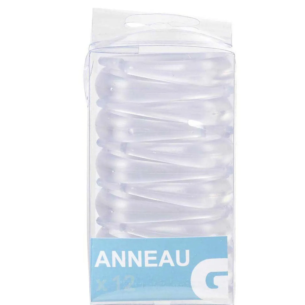 Gifi Aménagement Salle De Bain^Anneau rideau de douche transparent x12