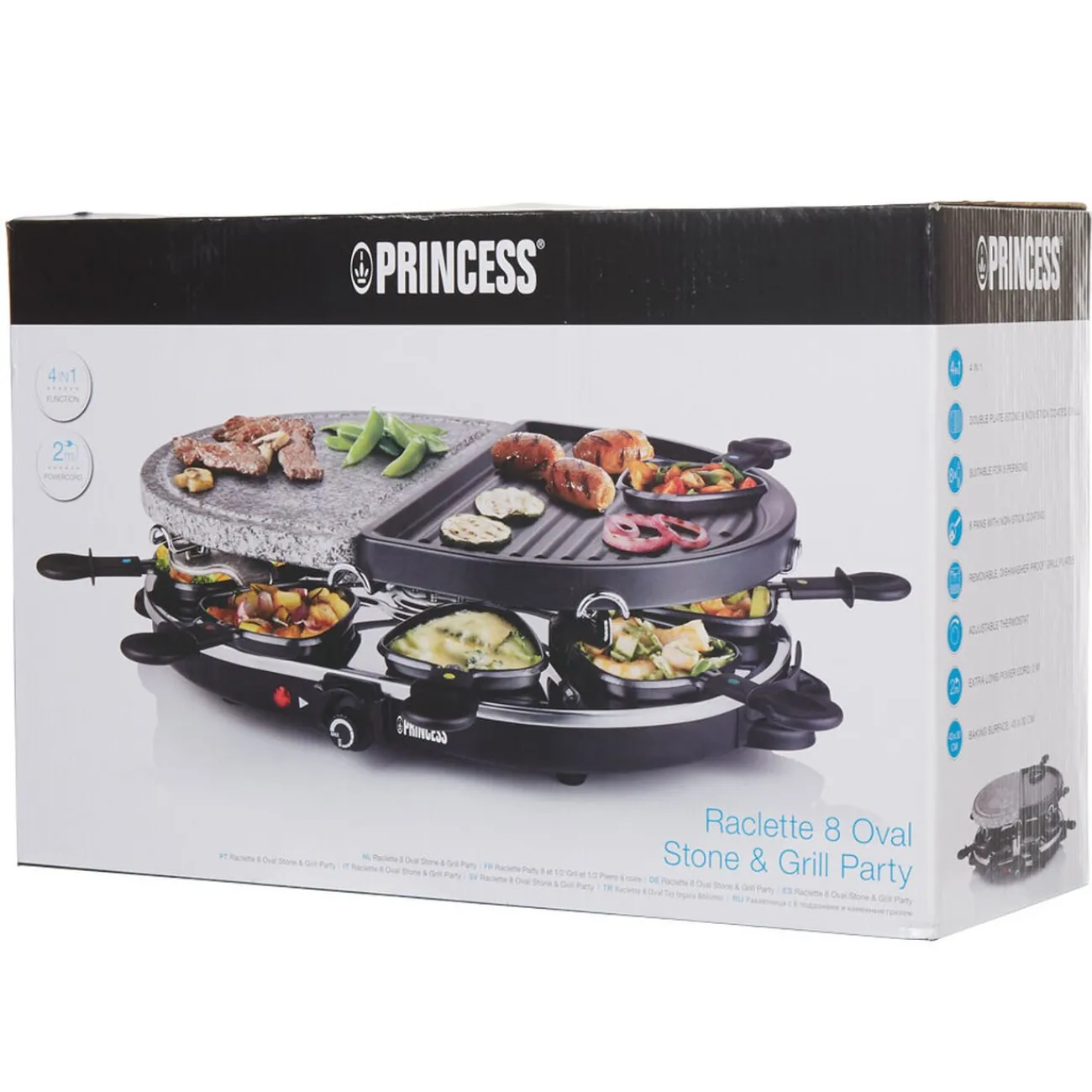 Gifi Appareil à raclette 8 personnes grill et pierre Princess