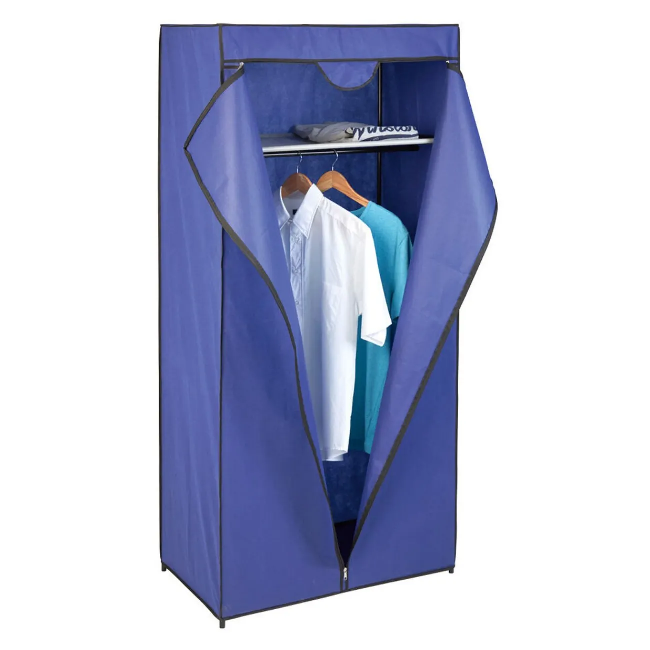 Gifi Rangement|Armoire dressing bleu 1 étagère et 1 penderie