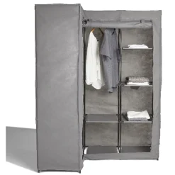 Gifi Rangement|Armoire dressing d'angle grise