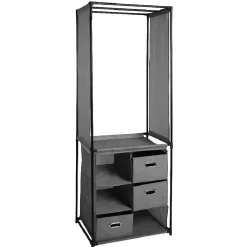 Gifi Rangement|Armoire dressing gris