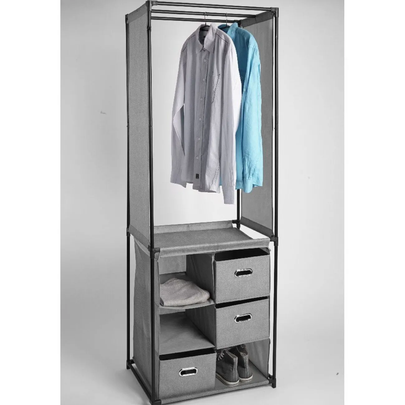 Gifi Rangement|Armoire dressing gris