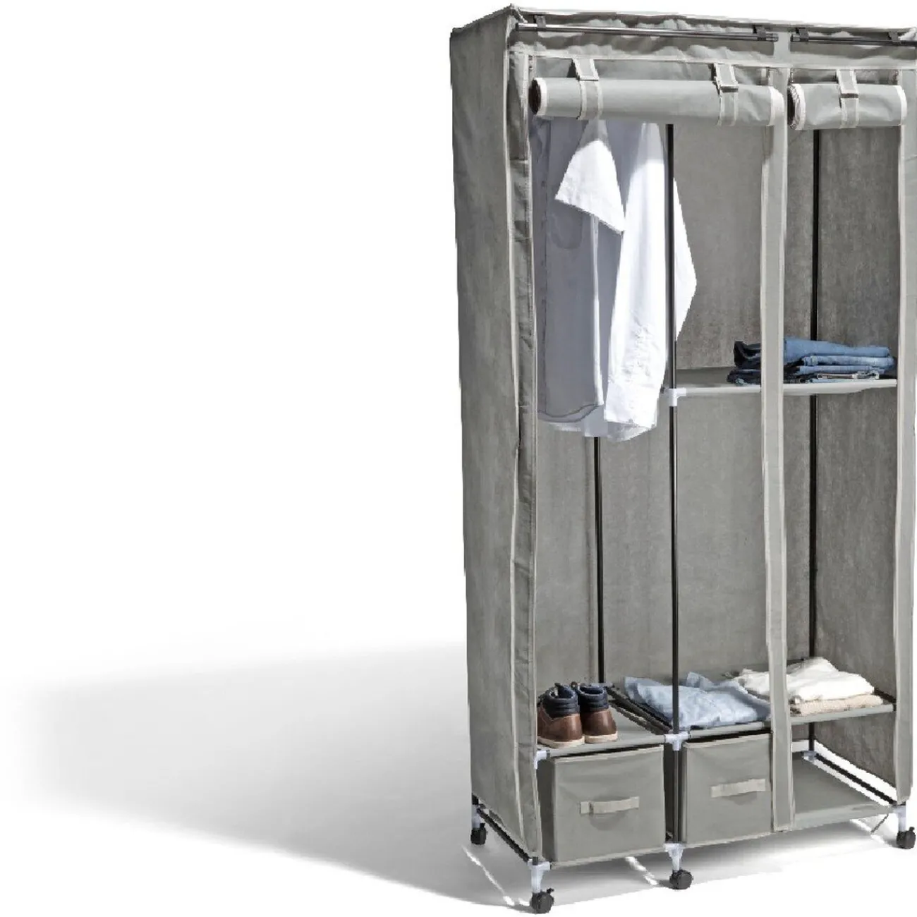 Gifi Rangement|Armoire dressing gris