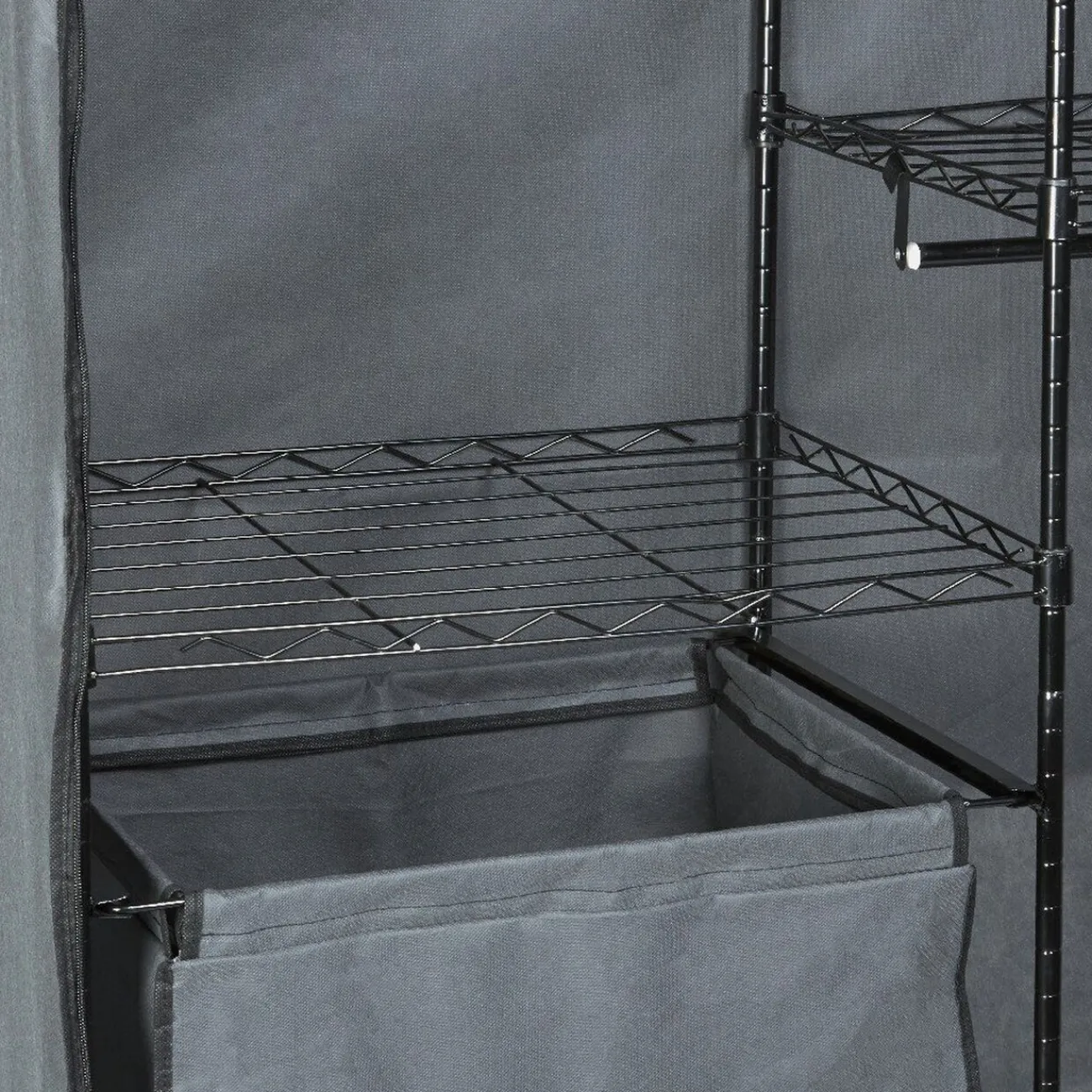 Gifi Rangement|Armoire dressing gris