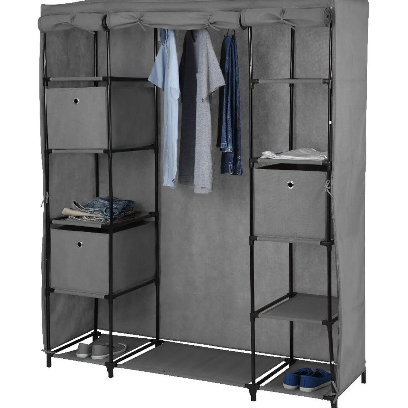 Gifi Rangement|Armoire dressing gris