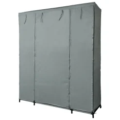 Gifi Rangement|Armoire dressing tissu gris