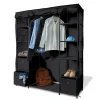 Gifi Rangement|Armoire dressing tissu noir