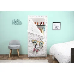 Gifi Rangement|Armoire dressing tissus girafe à lunettes