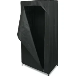 Gifi Rangement|Armoire penderie en tissu noir 70x46xH146cm