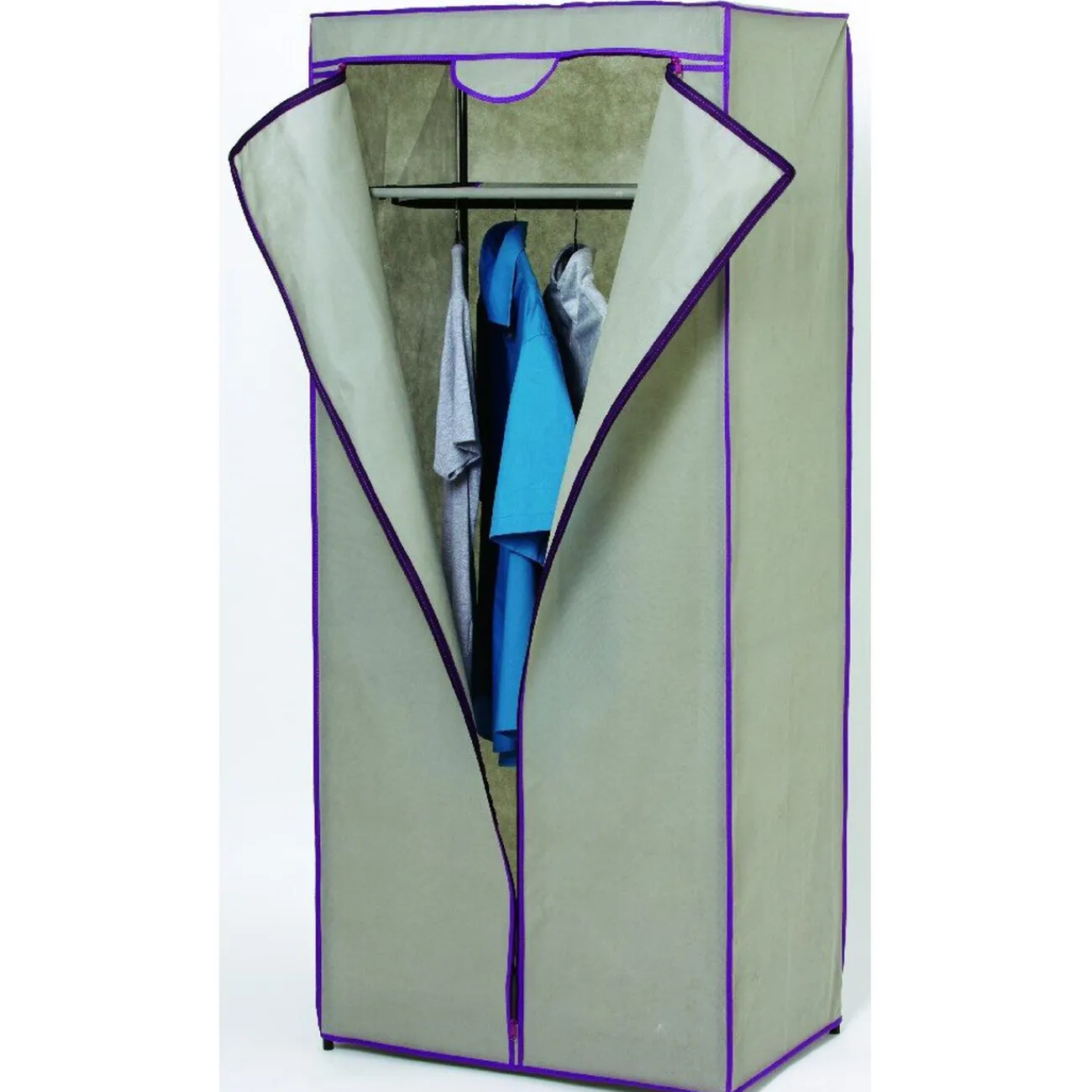 Gifi Rangement|Armoire penderie gris violet