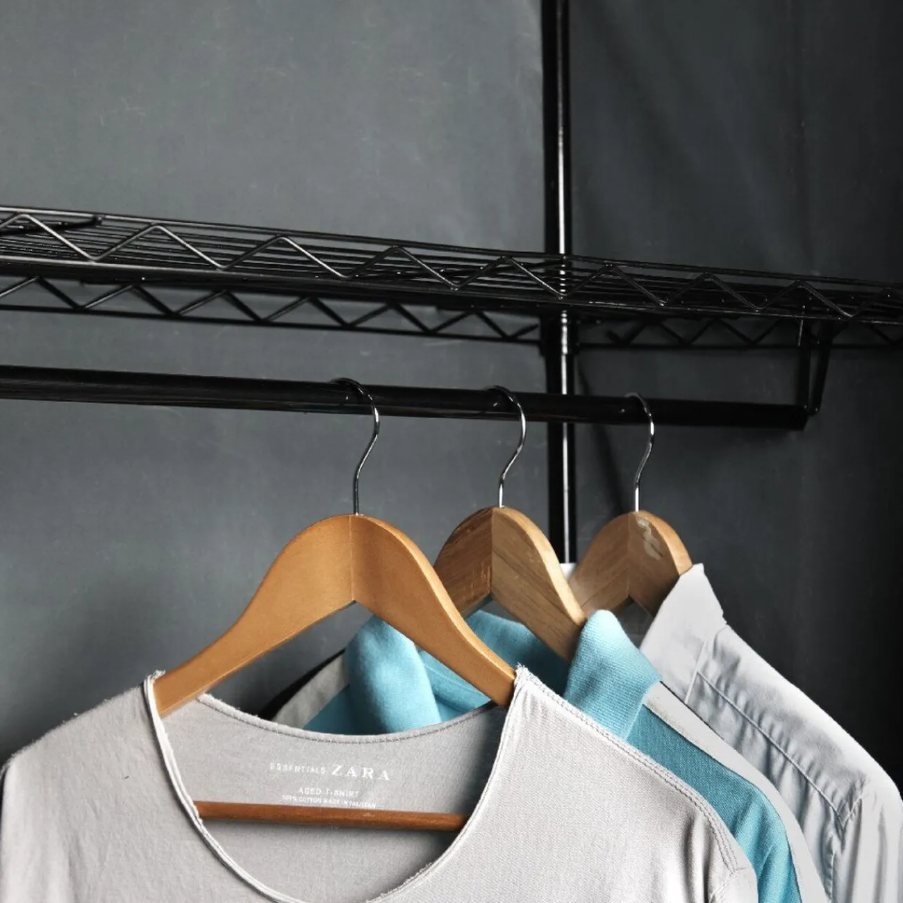 Gifi Rangement|Armoire penderie grise